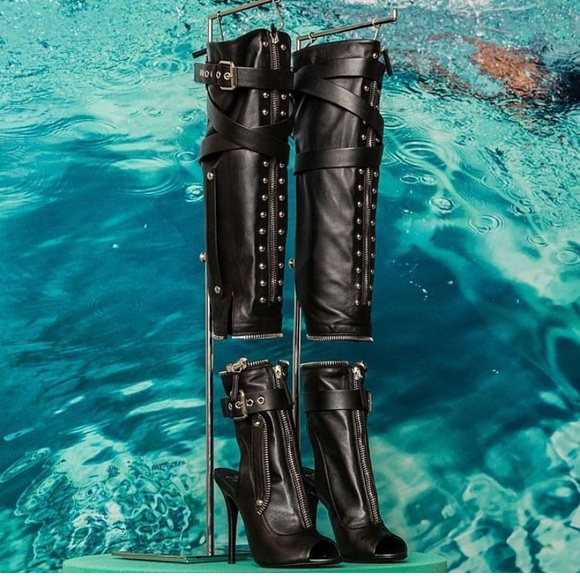 giuseppe zanotti • NEW • peeptoe biker boot - Picture 9 of 13